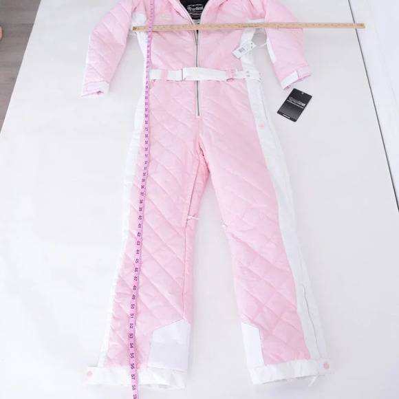Tipsy Elves Powder Pink  One Piece Ski Suit Snowsuit Size S NWT - Picture 4 of 15